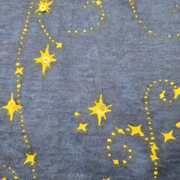 NWOT Collections Etc Top Nativity Stars Navy Long Sleeve Sequins Christmas XL - Picture 8 of 16
